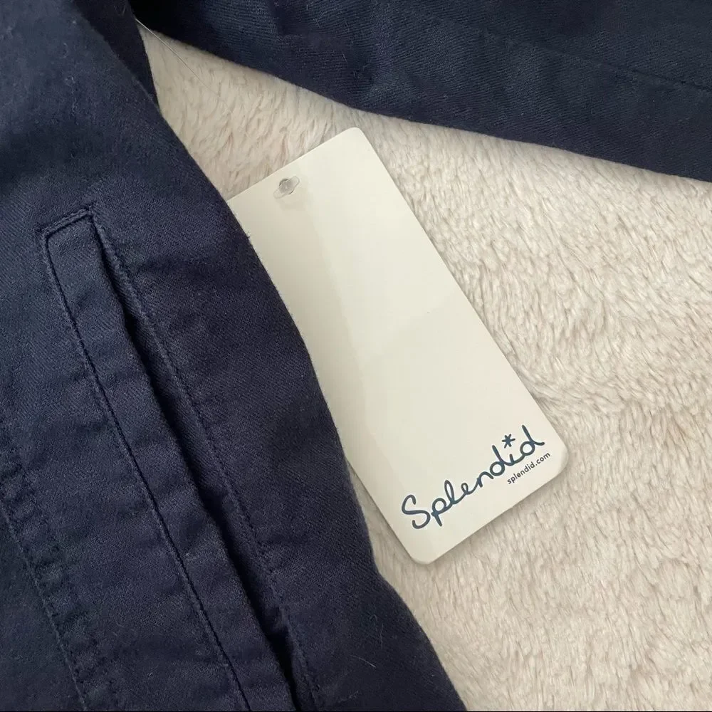 NWT Splendid Corby Twofer Jacket with Stripe Hood Size Medium